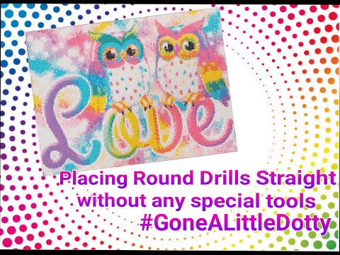 How to place Round Drills in Straight Rows without any Special Tools in Diamond Painting