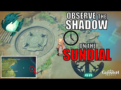 Genshin Impact - Observe the Shadow on the Sundial, Secret Island Time & Wind Quest