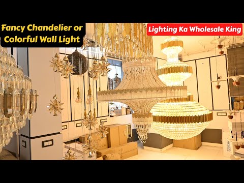 Fancy Wall Lights & Chandeliers at Lowest Price 🔥 | Direct from Biggest Importer in Bhagirath Palace