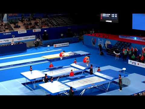 People's Republic of China 2 (CHN) M - 2019 Trampoline Worlds, Tokyo (JPN) - Qualification Synchro