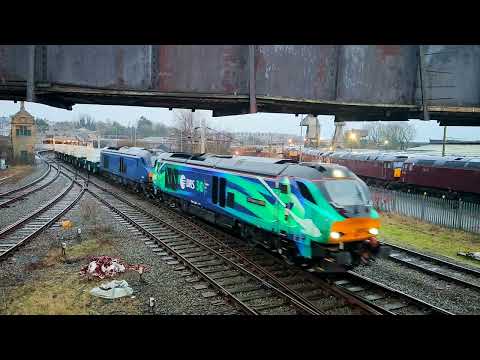 Direct Rail Services Freight Move 68007+68018 6C53 Carnforth 04/12/2025