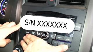 Honda CR-V Radio Serial Number Retrieval Guide - "ENTER CODE" Message 