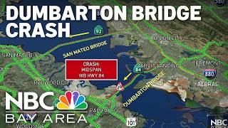 2-vehicle crash blocks westbound Dumbarton Bridge