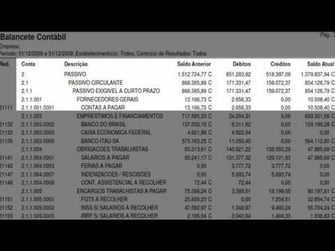 Balancete de Verificação - Passivo  Sevilha Contabilidade Ltda. - Vicente Sevilha Junior