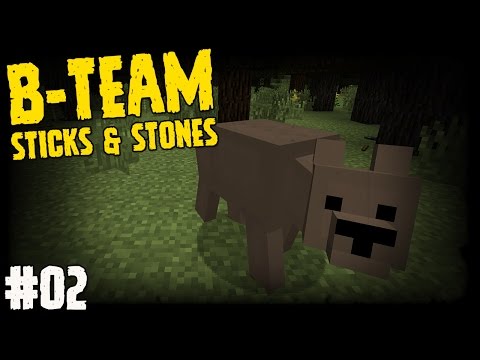 B-Team Sticks & Stones Ep02 - "When Animals ATTACK!!!" (TerraFirmaCraft HQM modpack)