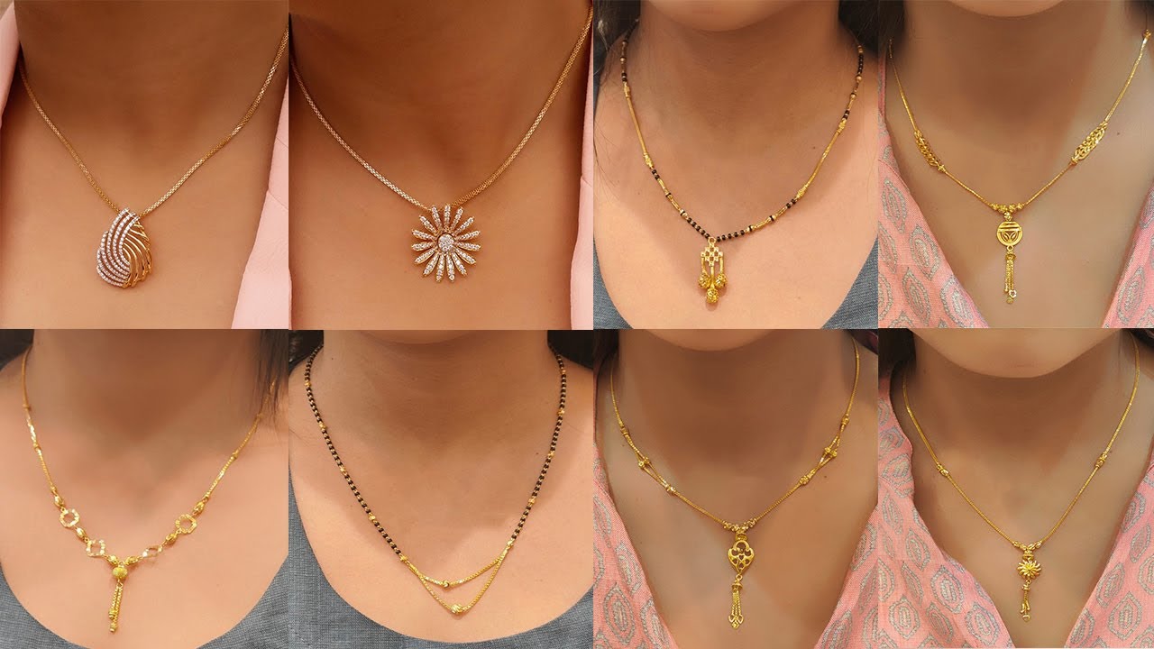 Short gold chain designs with weight and price/ Simple gold chains || Apsara Fashions