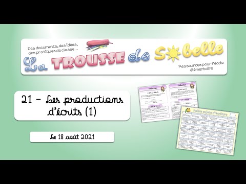 21. Les productions d'écrits (1)