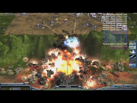 USA Super Weapon - Command & Conquer Generals Zero Hour - 1 vs 7 HARD Gameplay