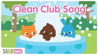 Clean Club Song | Sago Mini Friends | Sing Along Videos for Kids