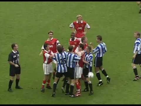 Paolo Di Canio PUSHES Referee! Funny Red Card