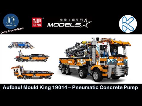 Aufbau! Mould King 19014 Pneumatic Concrete Pump Truck (lizensierter MOC by Klein.creations)