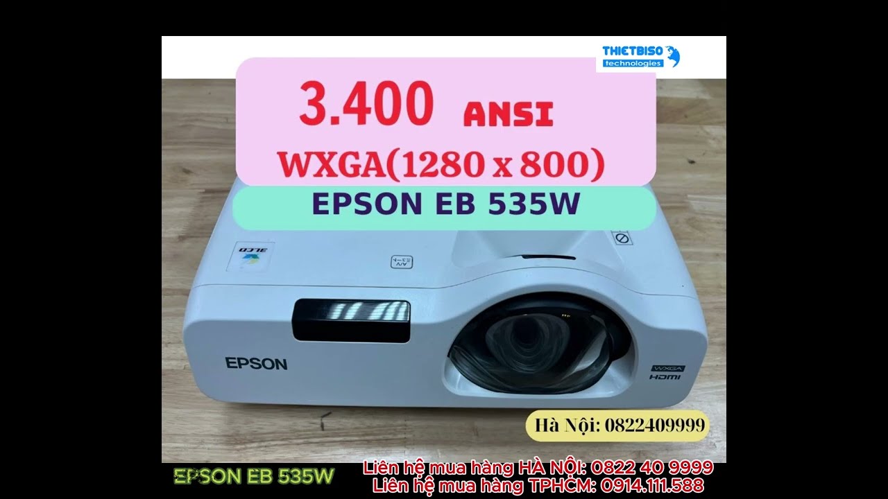 Máy chiếu gần cũ EPSON EB-535W giá rẻ (30035L)