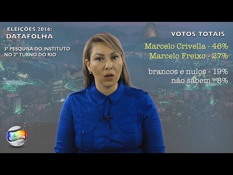 DATAFOLHA E IBOPE RIO DE JANEIRO 2º TURNO 26 DE OUTUBRO - ELEIÇÕES 2016 TvPrefeito.com