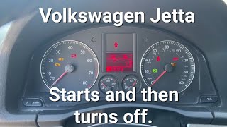 Volkswagen Jetta immobilizer problem starts then shuts off.