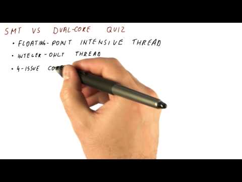 SMT Vs Dual Core Quiz - Georgia Tech - HPCA: Part 5