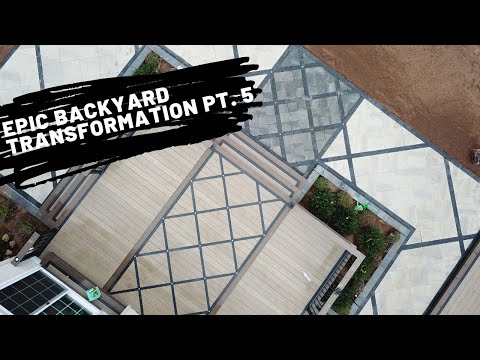 EPIC BACKYARD MAKEOVER PART 5 - Installing Paver Patio With Patio Lighting