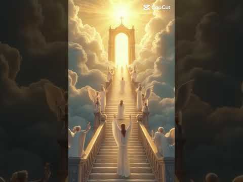 "A Escada Para o Céu – O Caminho da Salvação!" ⛅🚶‍♂️✨ #jesus#salvação #arrebatamento #milagres