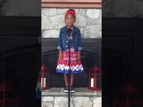 4yr old  Victory singing Star Spangled Banner