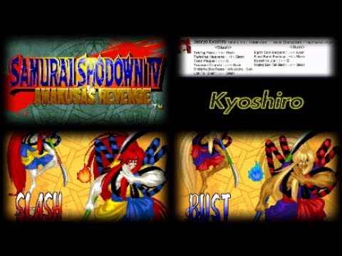 Samurai Shodown IV ⚔️ (1996) - Kyoshiro Senryo [SLASH🐸/BUST🔥] (Combo)  千両 狂死郎 コンボ #サムライスピリッツ #NeoGeo