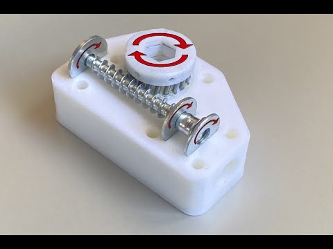 Strong DIY 3d Printed Worm Gearbox - Test by Screwdriver