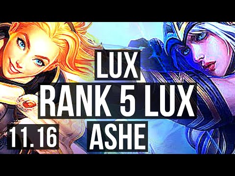 LUX & Senna vs ASHE & Sona (ADC) | Rank 5 Lux, 7/2/12, 800+ games | EUW Challenger | v11.16
