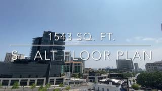 S Alt Floor Plan: 2 bd / 2 ba