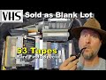 Rare Finds VHS Sold As Blank Lot 53 Tapes