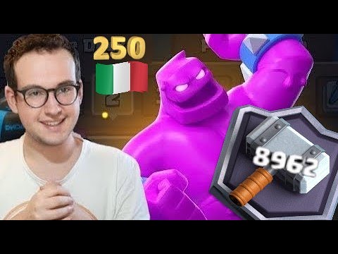 La Potenza Infinita del Golem di Elisir ci porta in Top 250 Italiana!! (solo 3 corone) -Clash Royale