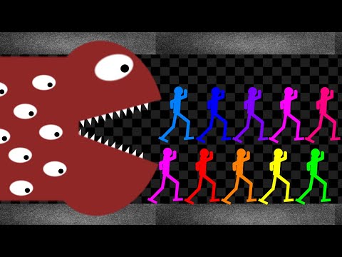 Survival Stickman Race: Run From Monster Worm