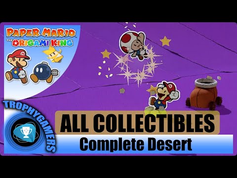 Paper Mario The Origami King - All Collectibles All Deserts - All Holes, Treasures Blocks Locations