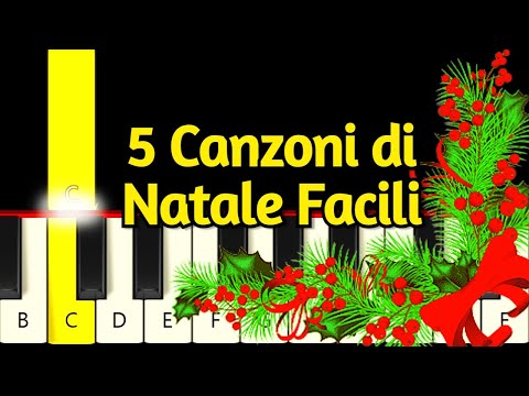 5 Canzoni di Natale Molto Facili - Pianoforte - Piano tutorial - Principiante - Beginner