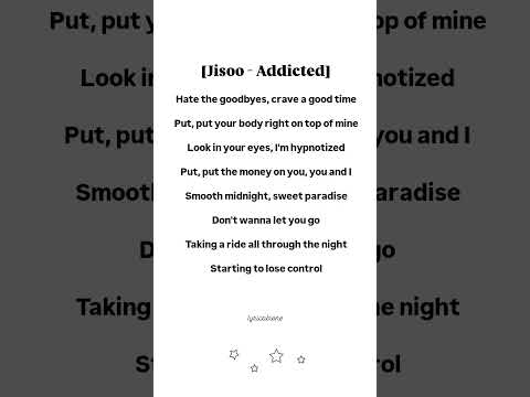 Jisoo - addicted lyrics