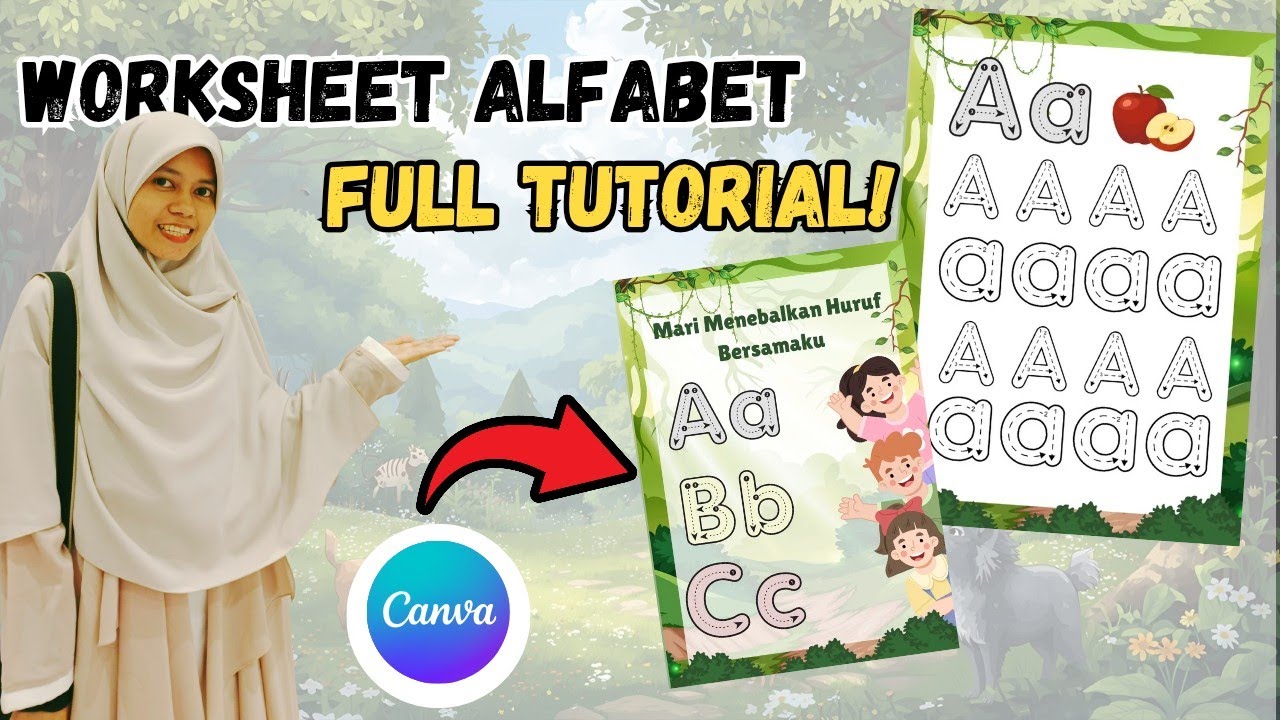 Cara Bikin Worksheet Alphabet di Canva