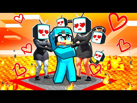 LOCKED On A LAVA ONE CHUNK With SKIBIDI SISTERS!