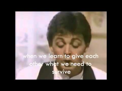 Paul McCartney & Stevie Wonder - Ebony and ivory (Lyrics)