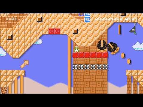 SMM2 Courses #22 - Desertic Sprint Speedrun [20s] by Dynasteel