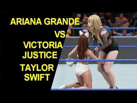 WWE 2K18 Ariana Grande vs Victoria Justice & Taylor Swift - Handicap Match