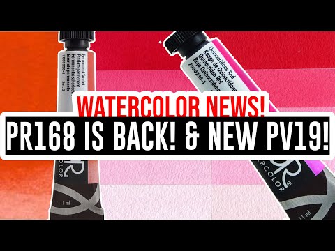 Watercolor News 🎨 - QoR's PR168 is back! - QoR switches PV19 pigment!