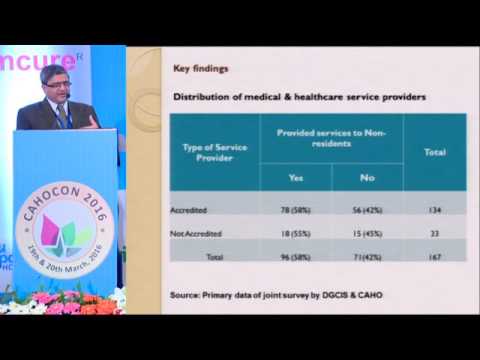 CAHOCON 2016 Launching the medical tourism survey in India - Mr Dipankar Sinha