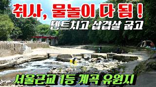 취사 텐트 가능! 서울 근교 1등 계곡, 당일치기 물놀이 캠핑 종결지 양주 장흥 그랜드유원지, 가족여행 추천계곡