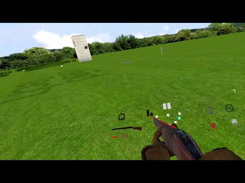 VR Skeet shooting with over-under and laser pointer (CLAZER)