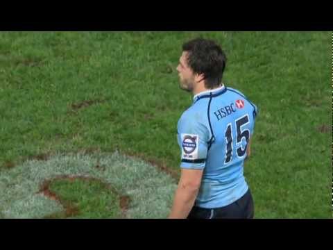 Ashley-Cooper long drop goal : Super Rugby 2012 R.18 Reds vs Waratahs