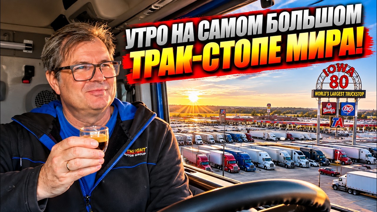 Тяжёлые будни дальнобойщика. Ночёвка на самом большом трак-стопе мира!!!!