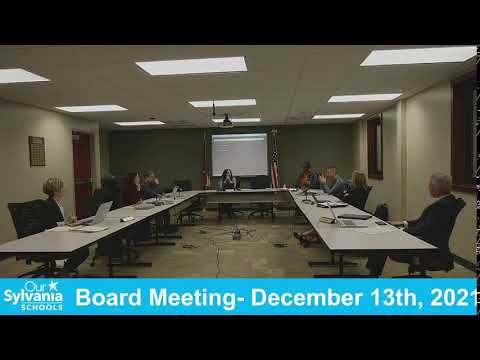 Sylvania Schools Board Meeting 12/13/2021