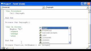 Video 5: VB 6 Programming, Sub Procedures And Functions