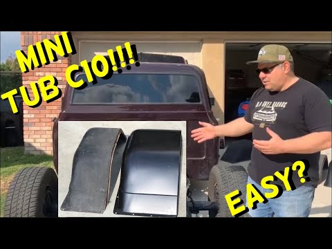 MINI TUB Your C10!  16” Wheel WELLS Install on CHEVY C10 SHORTBED