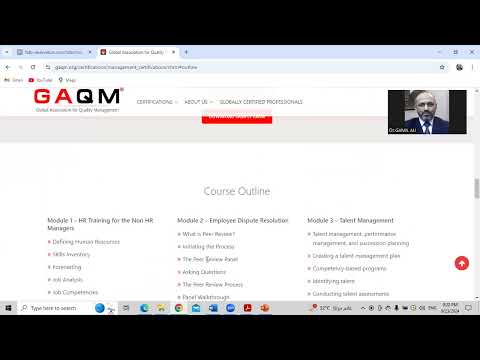 محاضرة تعريفية عن شهادة مدير الموارد البشرية البريطانية CHRM