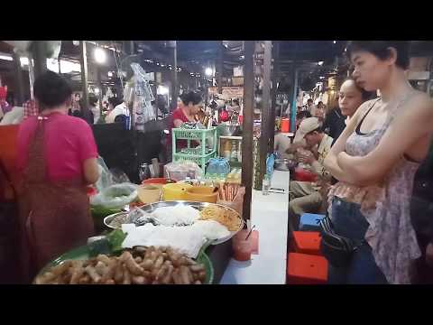 Various Breakfast In  Boeung KengKongMarket - Grilled Beef, Vermicelli Rice Noodle, And Banh Sung