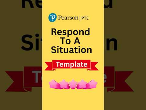 Respond to a situation #newtemplate  #pte #ptetips