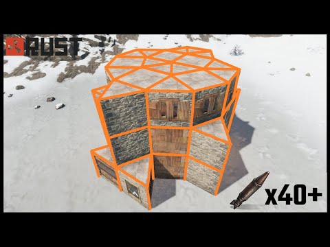 Medium Group Main Base Design | 1-5 Players | 40+ Rockets to TC and all Loot | Rust Building 4.0